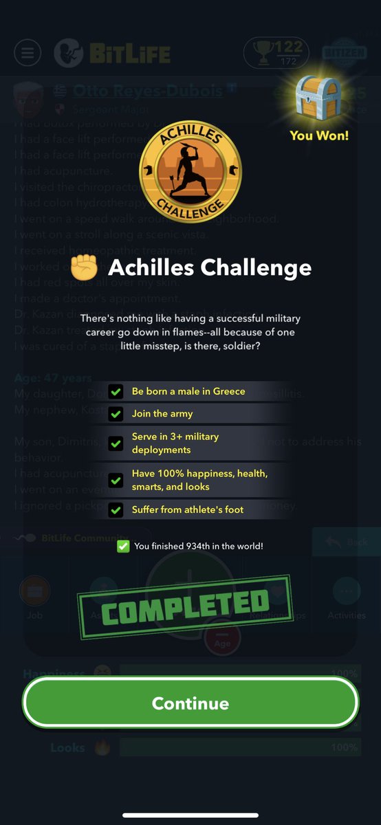 MollyD10191's tweet photo. @BitLifeApp Finally did it!😂 https://t.co/DeqzvvJilC