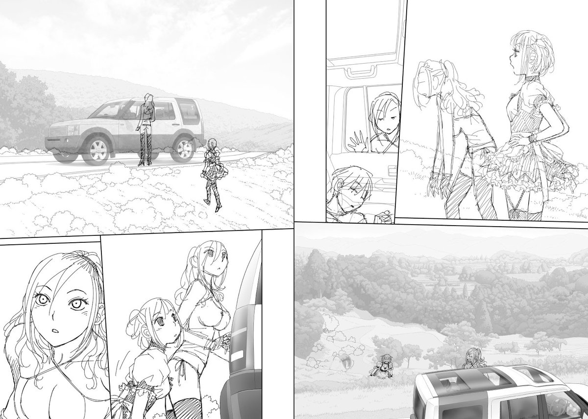 やっぱり今日も朝になっちゃいました😅
おはようございます〜で〜おやすみなさい😴
そんなわけ?で
見開き単位で作業してた連載の下描き台詞フキダシ擬音無しバージョン…17 です 