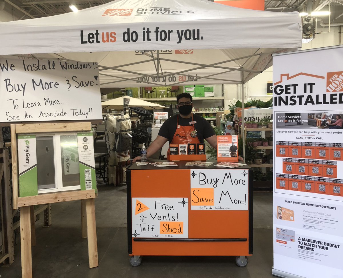 Mario and team are ready to drive Window Installs and Sheds! <a href="/ChadKrausTHD/">Chad Kraus</a> @KennyRedigerTHD <a href="/NagyAndrew/">Andrew Nagy</a> #PMDWinsWithServices