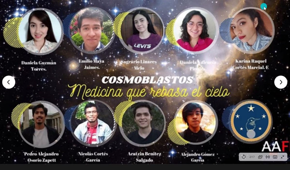 marisacon's tweet image. última charla de la sección  educativa de #ArduinoDayLatam
Escuchando a los #Cosmoblastos
Equipo multidisciplinario #Informática, #Mecatrónica, #Medicina de varias universidades  #EnVivo