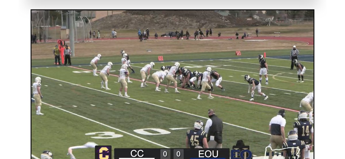 #mountup @lesser4more already with 1 TD! Almost had a second on a blocked punt. #lcfootball #strongandcourageous @EOU_football