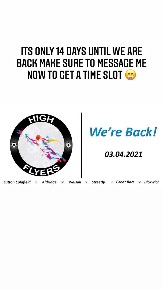 Not long left until we are back! Please message me to book in for your own private GK 1-1 session. Please retweet and like to reach as many people we can 😁