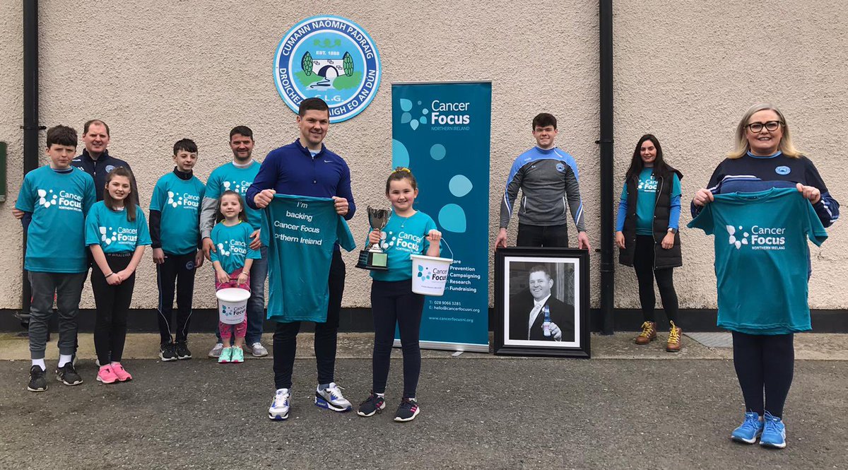 Ronan, Charlotte and Sexton family pictured today with Bernie and Shane Annett at the launch of the 2021 Mickey Annett challenge.  Click link justgiving.com/fundraising/ro… and don’t forget to submit the evidence of run/walk.  Please submit photos also as you take part #downsoldestclub