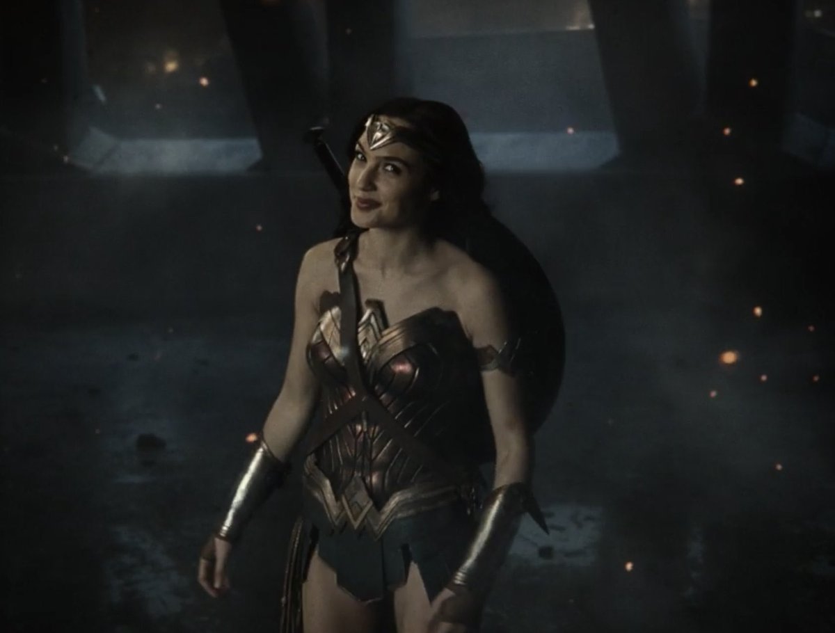 OhioDavee's tweet photo. If you’re fightin Wonder Woman and she smirks at you like this, just know it’s a wrap https://t.co/qTniOvjvwg