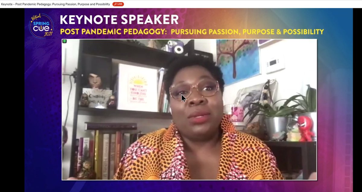 darcyteaches's tweet image. YAY to starting the day with @cutenose76 introducing today&apos;s #SpringCUE21 keynote speaker Dr. Christopher Emdin!  #WCCUSD