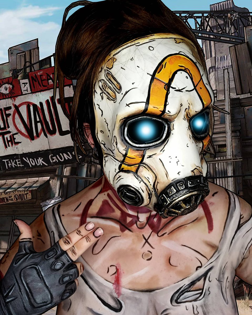 Whyewm's tweet photo. 💥 BANDIT - BORDERLANDS 3💥
.
.
.
.
.
#bodypainting #badguy @2K @2K_UK @GearboxOfficial @Borderlands @Borderlands3FR #femalepsycho #psycho #bandit #borderlandscosplay #borderlandsfanart #borderlands3 #borderlands3cosplay #borderlandsmakeup https://t.co/oziHsEgu6K