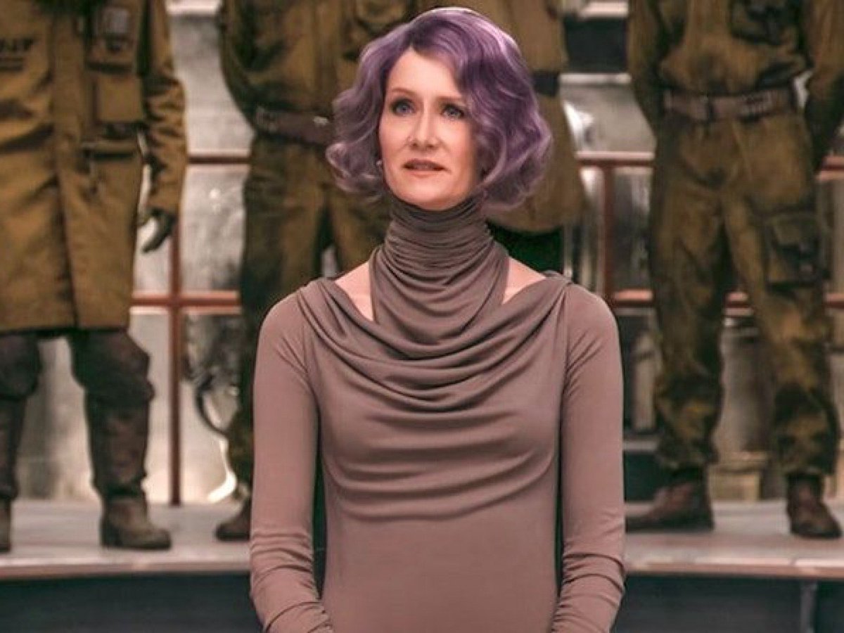 And now we are introduced to Vice Admiral Holdo of the cruiser Ninka, who temporarily assumes command of the Resistance.Her unorthodox style and secretive nature make Poe distrust her from the start.