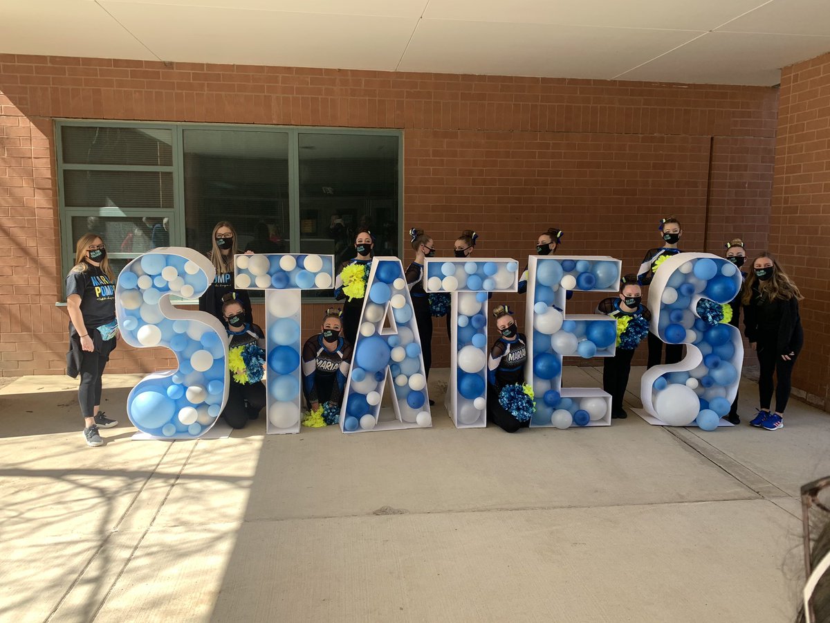 marianathletics's tweet photo. Awesome performance at states today by the Pom team. Results will be announced tomorrow. https://t.co/x1hkkgds1b