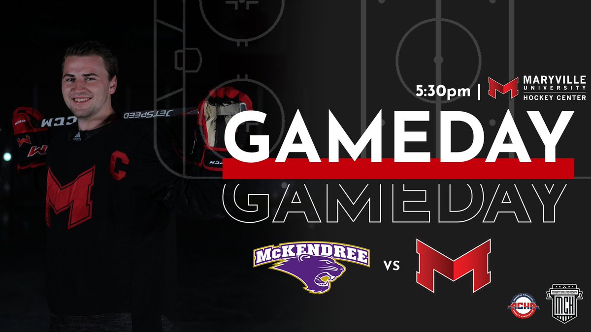 GAME DAY!!! The Dawgs wrap up the regular season with a 5:30 puck drop against <a href="/MidwestCHockey/">MidwestCollegeHockey</a> rival, <a href="/BearcatsHockey/">McKendree Bearcats Hockey</a>. You can catch all the action from <a href="/CenterMaryville/">Maryville University Hockey Center</a> on the @MUHockeyNetwork on YouTube. #HistoryStartsNow #Dawgs