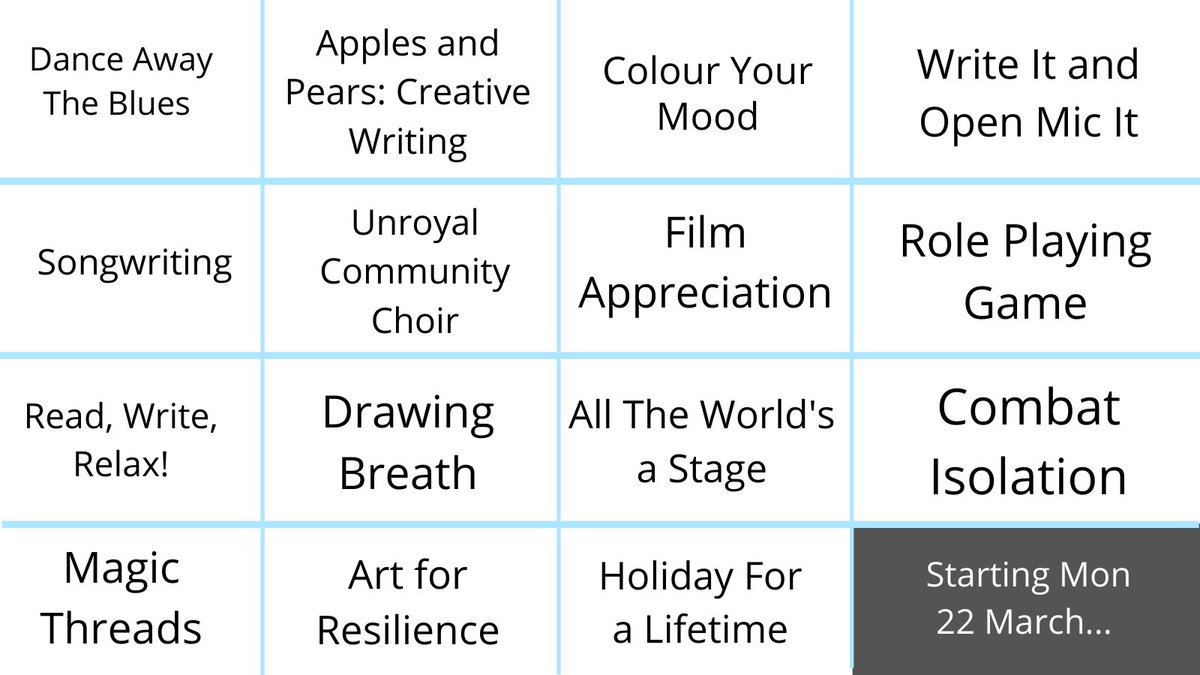 ZOOM CLUBS: BOOK YOUR FREE SPACE NOW
Our new Zoom Clubs are now available to book on our website: seedsedgemoor.com/zoomclubs
#ZoomClubs #Loneliness #CombatLoneliness #TrySomethingNew #Clubs #Sedgemoor #Somerset #CommunityArts #NewProject #BookNow