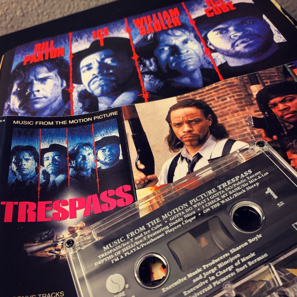 Music From The Motion Picture TRESPASS
@FINALLEVEL @icecube @PublicEnemyFTP @therealmix @OGPLAYAHAMM @DresBlacksheep @gangstarr @LordFinesseDITC @donalddbronx @TherealDubWC 
#ripmooseman #ripguru #ripcrazytoones #ripbillpaxton #classic #hiphop #trespass #soundtrack #hiphopgods