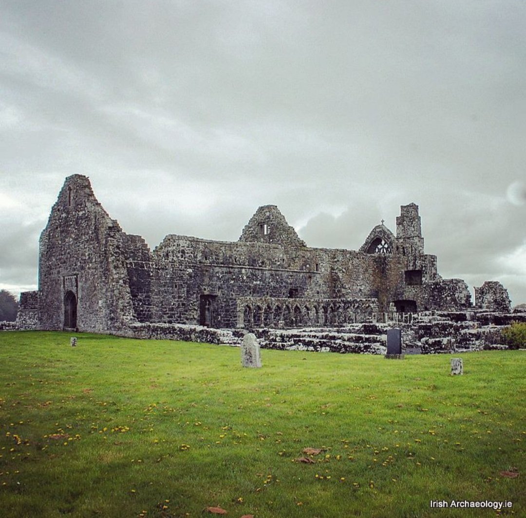 irarchaeology's tweet photo. The  ruins of Clontuskert Abbey, Galway. An Agustinian foundation, most of the present structure dates from the 15th century https://t.co/NtJrqCP8gD