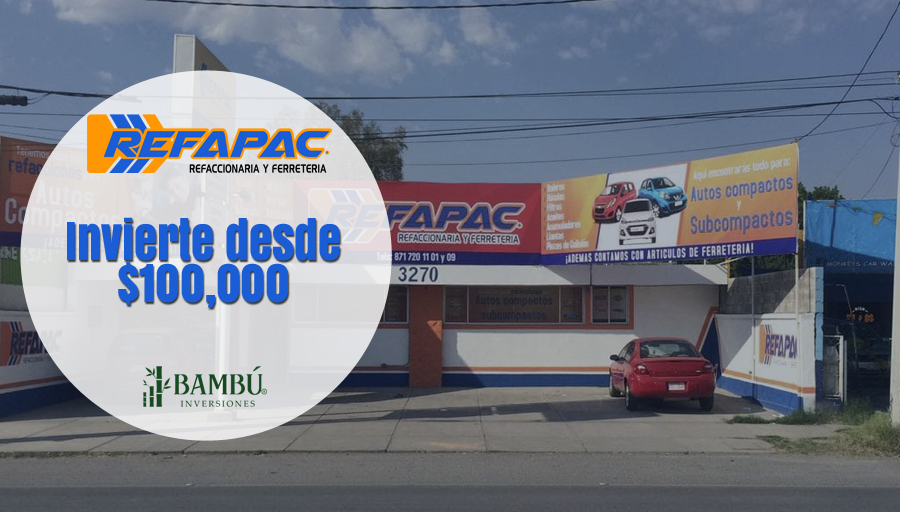 BambuInver's tweet image. Puedes adquirir una franquicia #REFAPAC o invertir desde $100,000 MXN

¡Entérate como hacerlo! franquiciasen.mx/Franquicias/In…