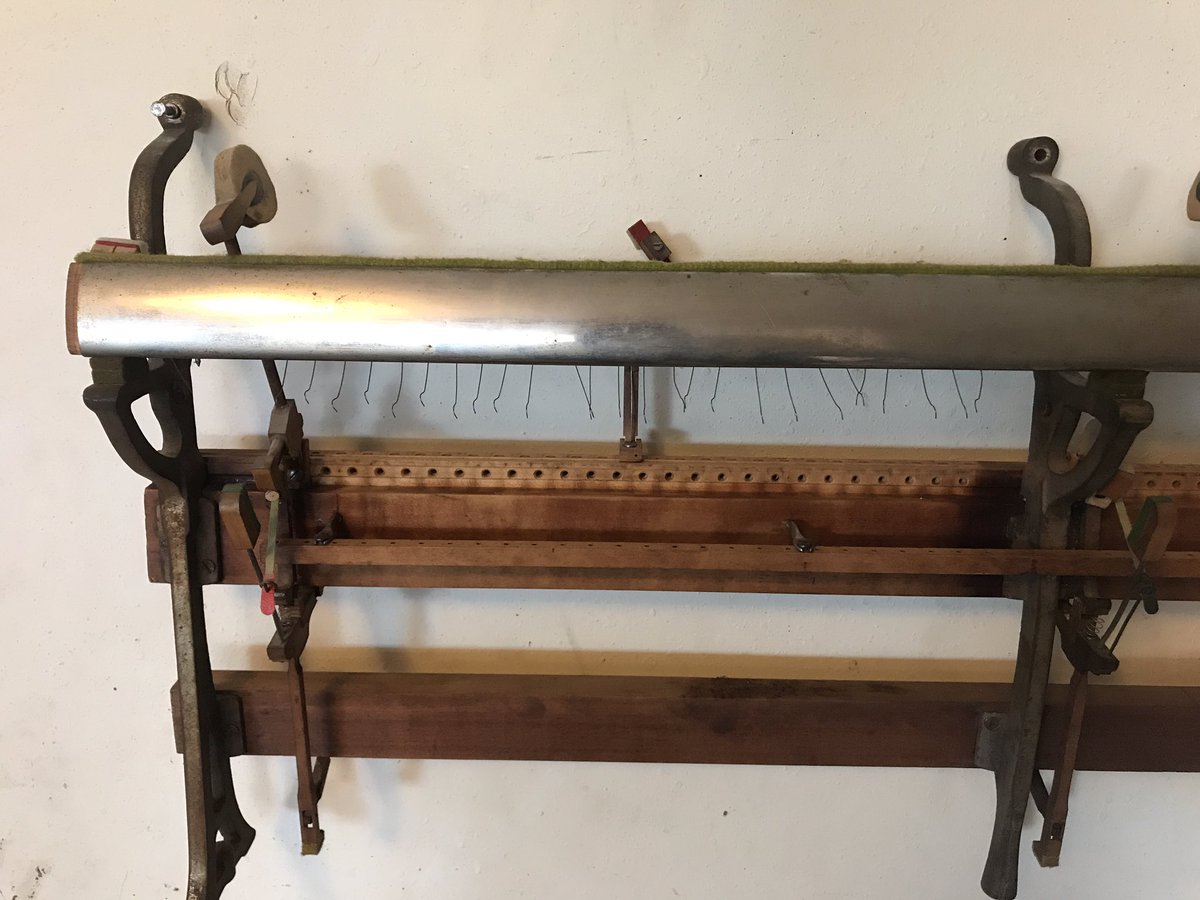 kostertsd's tweet photo. A Kingsbury 100 year old upright piano hammer mechanical piece with a few hammers left on to show how it operates. Use as a unique coat rack by adding a few hooks of your choice or use as a wall hanging in your music room. $75.00 https://t.co/Pkd70mxwvJ