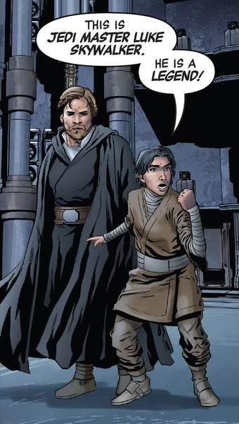After this disappointment, Luke spent many years piecing together as much Jedi lore as he could, just as he would often do in the EU.When he felt capable he took on students, starting his who would become his best apprentice: his nephew Ben Solo.