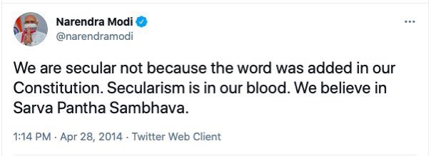 Tweets you can use while replying to AndhBhakts. Thread. 1. Secularism.