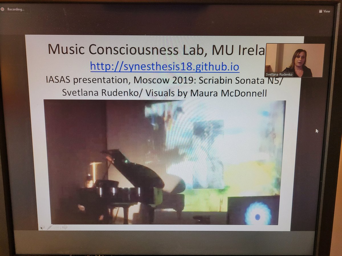 RRocheNeuro's tweet image. We are underway with our #BrainAwarenessWeek2021 event on Music Consciousness 
@LanaRude gets us started with her presentation