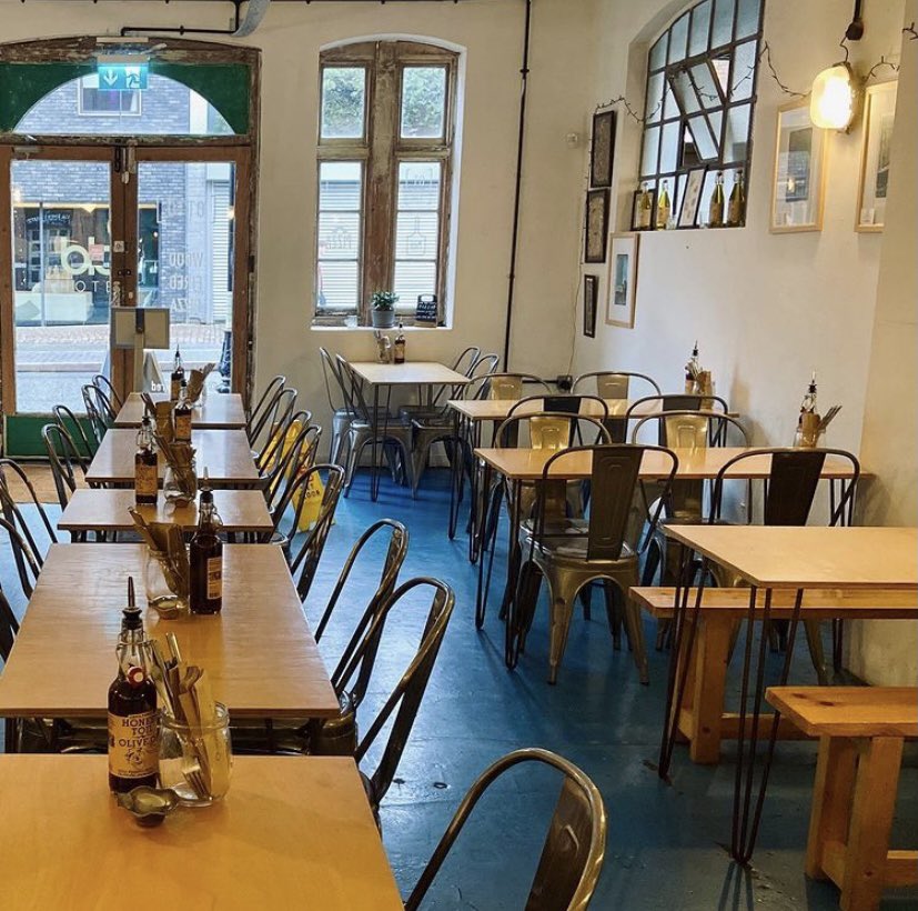OttoBrum's tweet photo. A lot has happened between the two photographs. Today, looking back we’re so grateful to still be here making pizza for you. We’re really looking forward to you coming back in to admire our green floor and even more excited to be able to open @OttoLichfield and @OttoSuttonC https://t.co/NowHvg0e3x