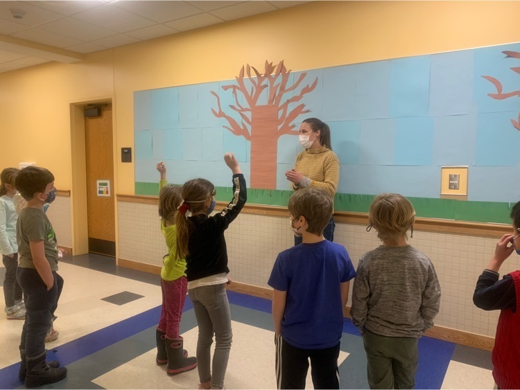 Ms. Berry’s first grade class does some planning for their contribution the their grade level spring mural. #rowelearns #springvibes