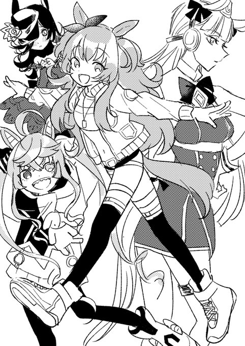 ウマ娘の勝負服全員かわいすぎて最初マヤノトップガンだけ描いてたんだけどどんどん増えてしまった 