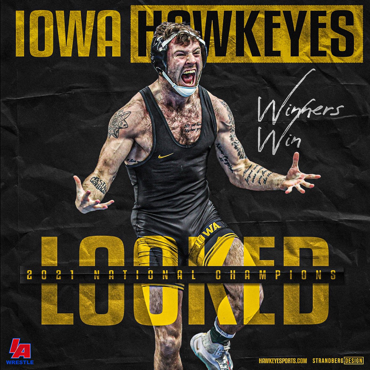 IAwrestle's tweet photo. Hawkeyes 🔒 is up! 

2021 National Champions https://t.co/FMJnHOFSKG