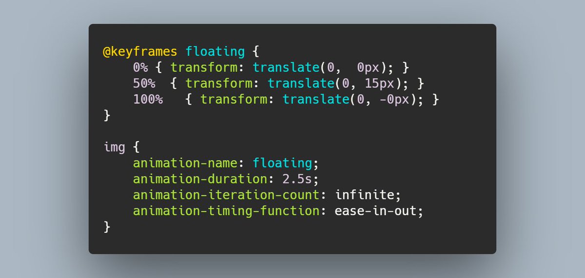 natmiletic's tweet photo. Want to make a floating image using CSS

Check this out 👇 https://t.co/zYuUQ14ToC