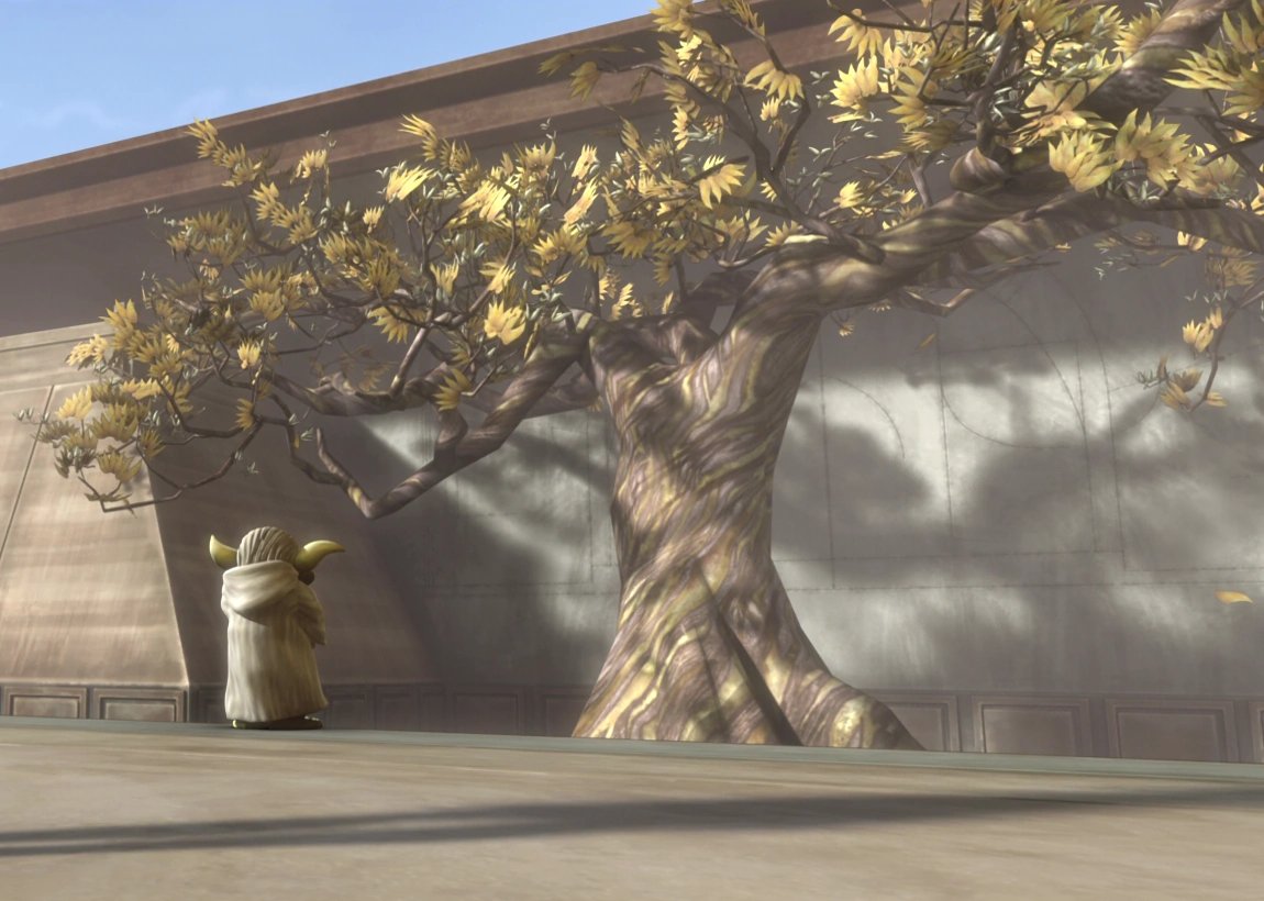 Uneti trees are old friends in canon: there was one at the core of the Coruscant Jedi Temple per TCW, Chirrut's cane was made on Uneti wood, and of course the old library from TLJ was built inside one.Anything to do with the Neti aliens from Legends? Who knows!