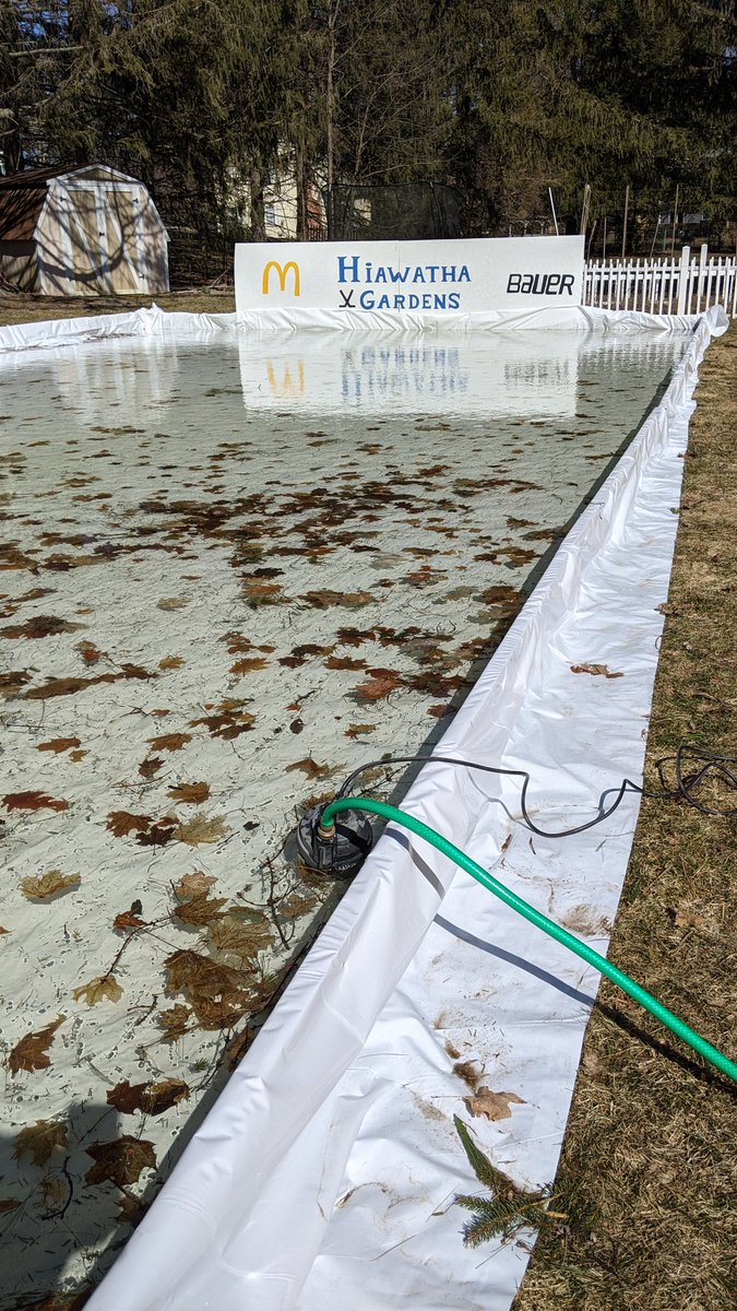 TKufel's tweet photo. First day of spring means the kid's hockey season is over and the #ODR  season is over. But a great winter for the #backyardrink. Back at it for season 4 later this year. https://t.co/E6AROtQxtM