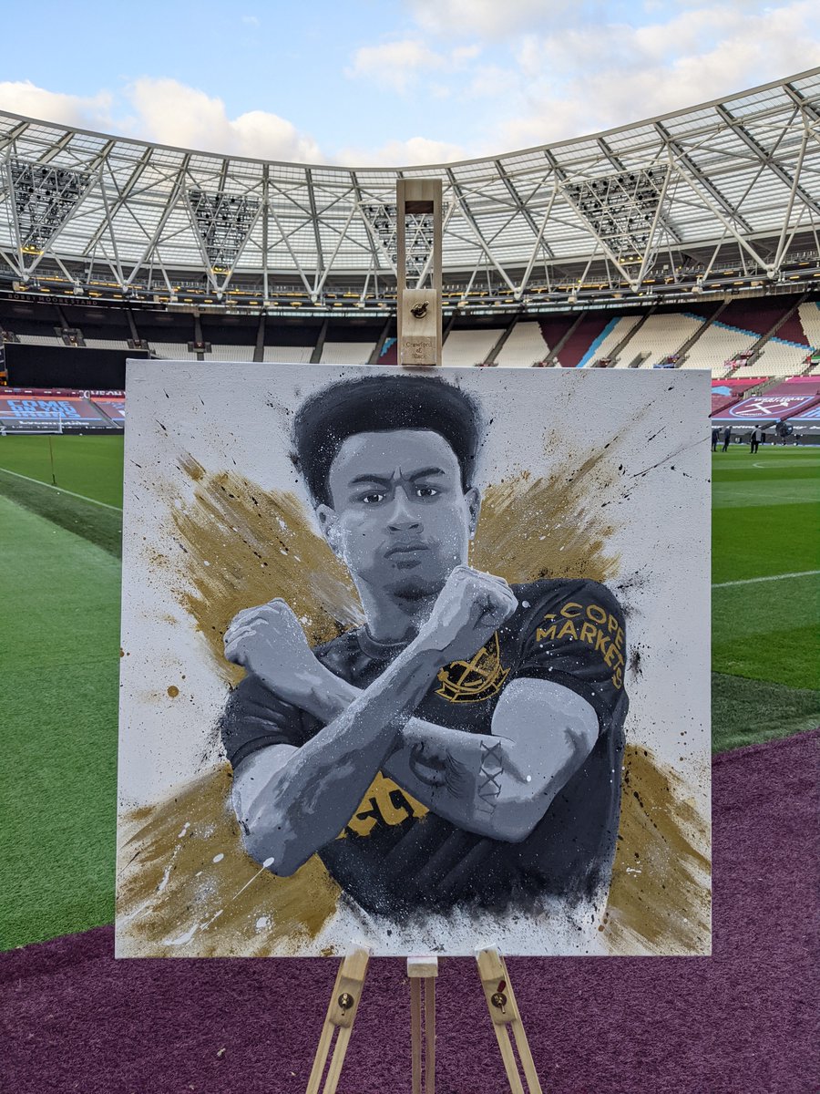 Today's matchday poster is special 👏

🎨 <a href="/JesseLingard/">Jesse Lingard</a> by k.abra_ (IG)

#WHUARS