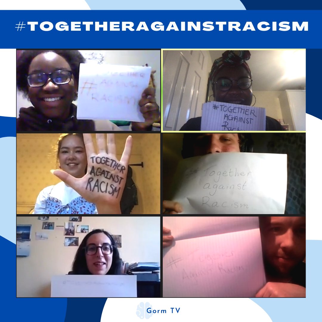 As tomorrow marks the International Day for the Elimination of Racial Discrimination, some of us at Gorm TV have decided to take part in the #togetheragainstracism campaign by @INARIreland 
#unity #antiracism #WorldAgainstRacism