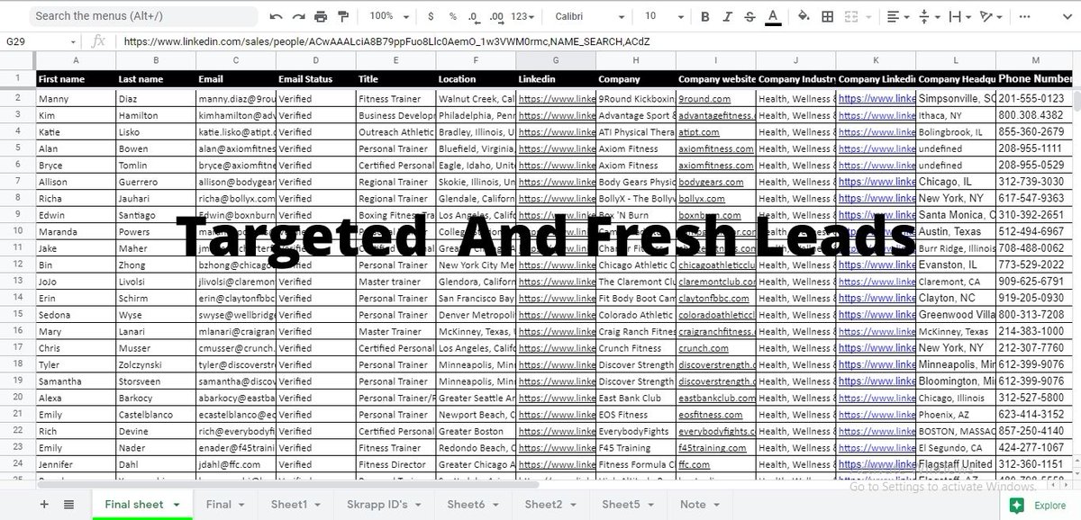 Are you looking for high quality lead supplier? If you replied yes, I’m here for helping you to reach your Target. I'll provide TARGETED and FRESH LEADS.
Please let me know if you're interested.
Please check it out
bit.ly/30YAMrH
Thank you
#b2bleadgeneration #emaillist