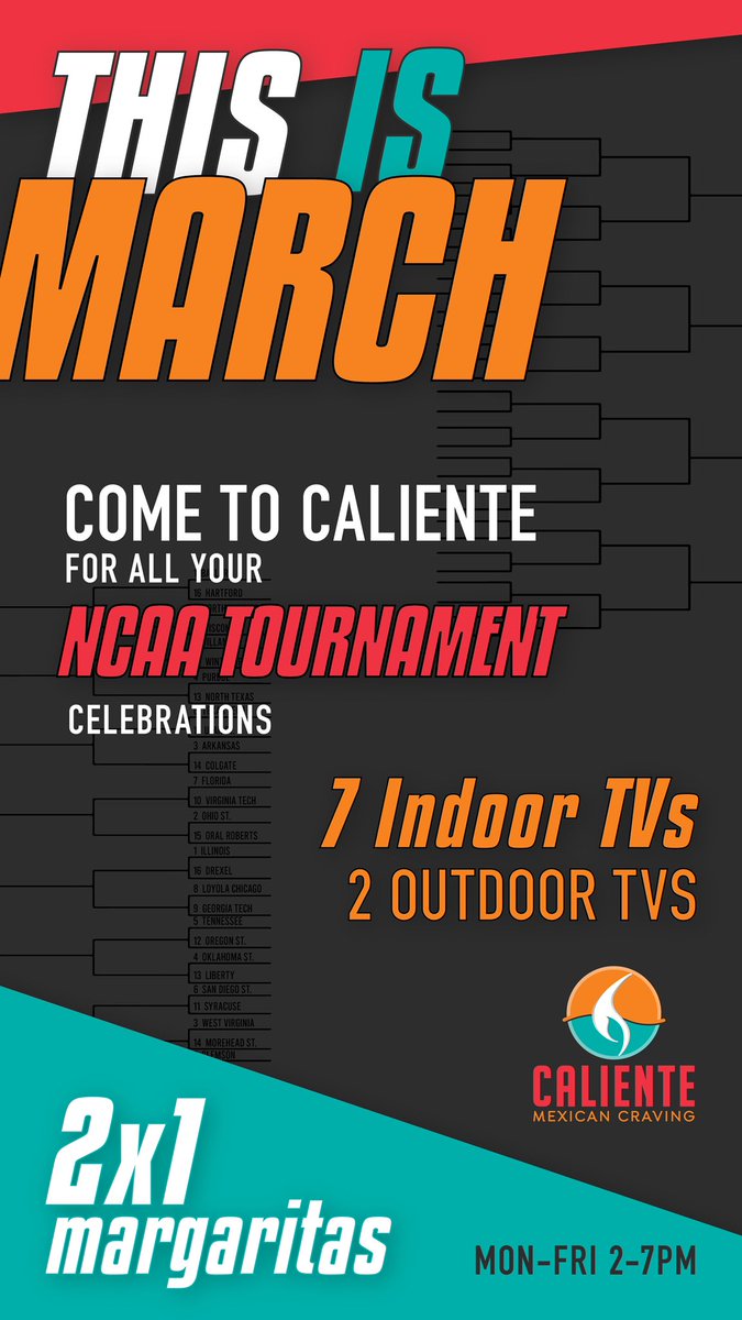 CalienteCraving's tweet photo. Caught up in the Madness? Come join us! #MarchMadness #GeauxTigers https://t.co/0xqQex7Kng