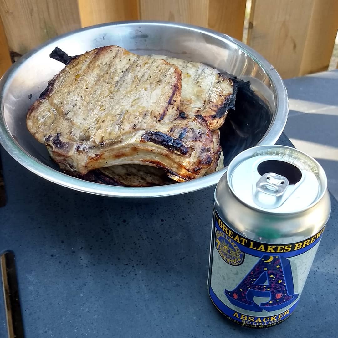 A little #FreshGLB and the 'cue. #SpringGrilling @GreatLakesBeer