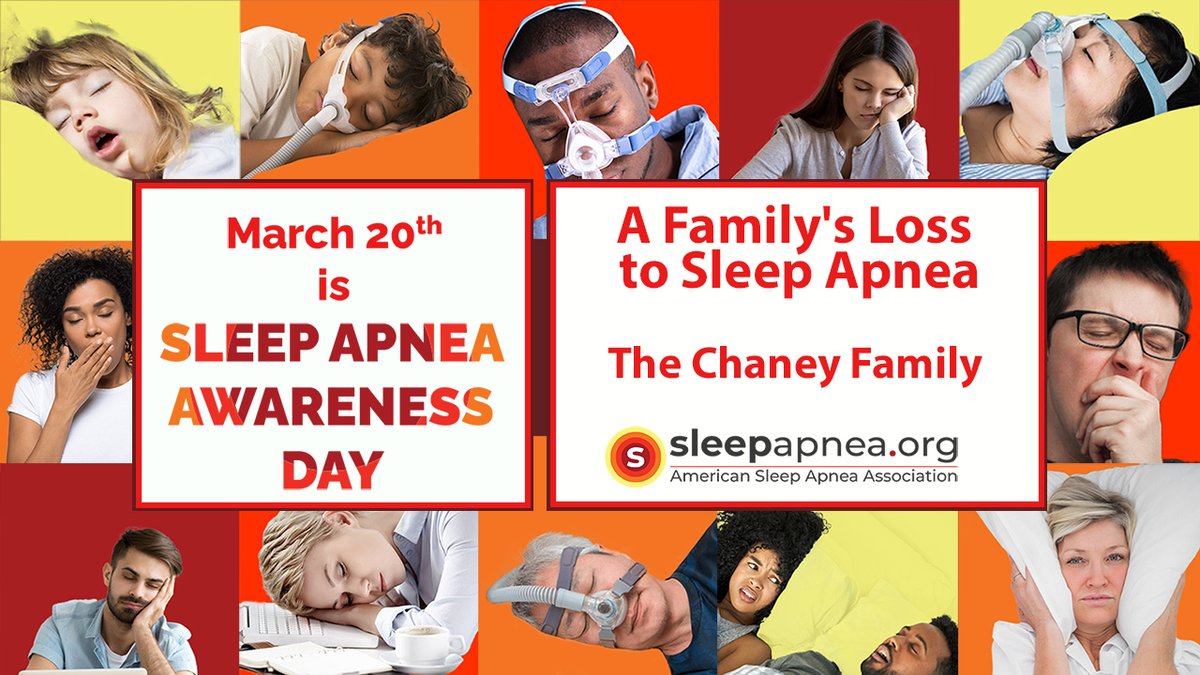 sleeptember's tweet photo. If you are concerned that you, or someone you love, has #sleepapnea, talk to your doctor right away. Getting a diagnosis and using your prescribed treatment can be a matter of life or death. Hear from the Chaney Family who lost their 25 yo son: https://t.co/Egcqie3vmG #CPAP #OSA https://t.co/bWeyu28TbP