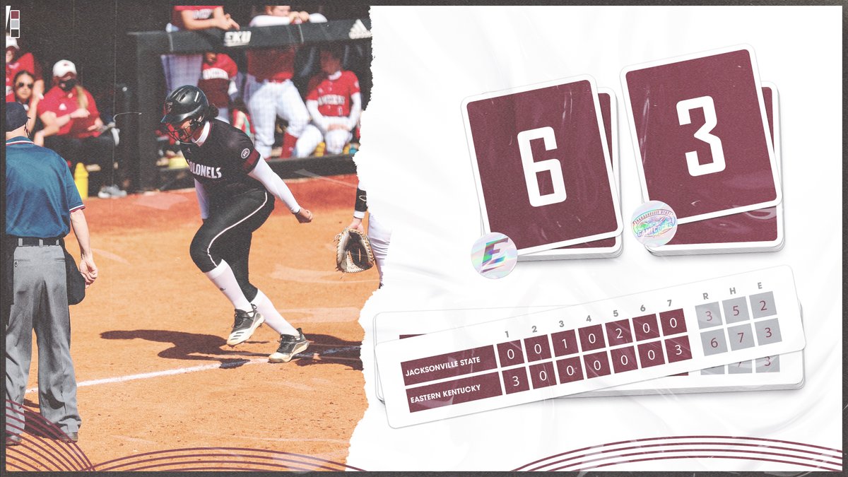 EKU_Softball's tweet photo. CARLY CALLS GAME!!!!! 

@carlykrobinson goes oppo-taco to take game one against Jacksonville State!! https://t.co/uBb33J8F1a