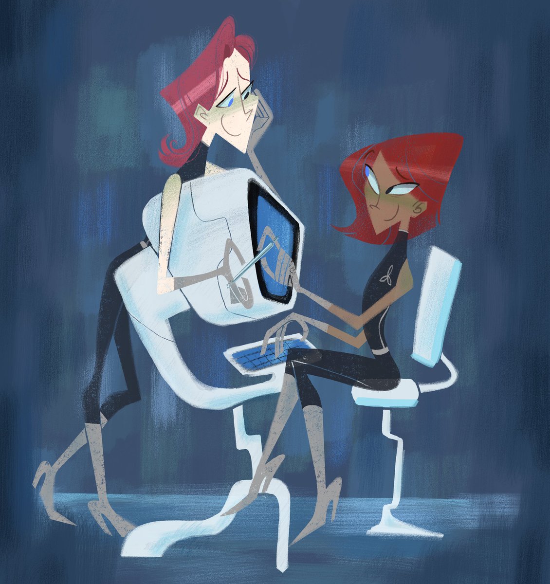 reallytinydog's tweet image. hello #BiCreators and #AsianBiCreators 👽 👉👈 im basil, I am a fukien chinese american art student, I like retro art, scifi and alien ocs