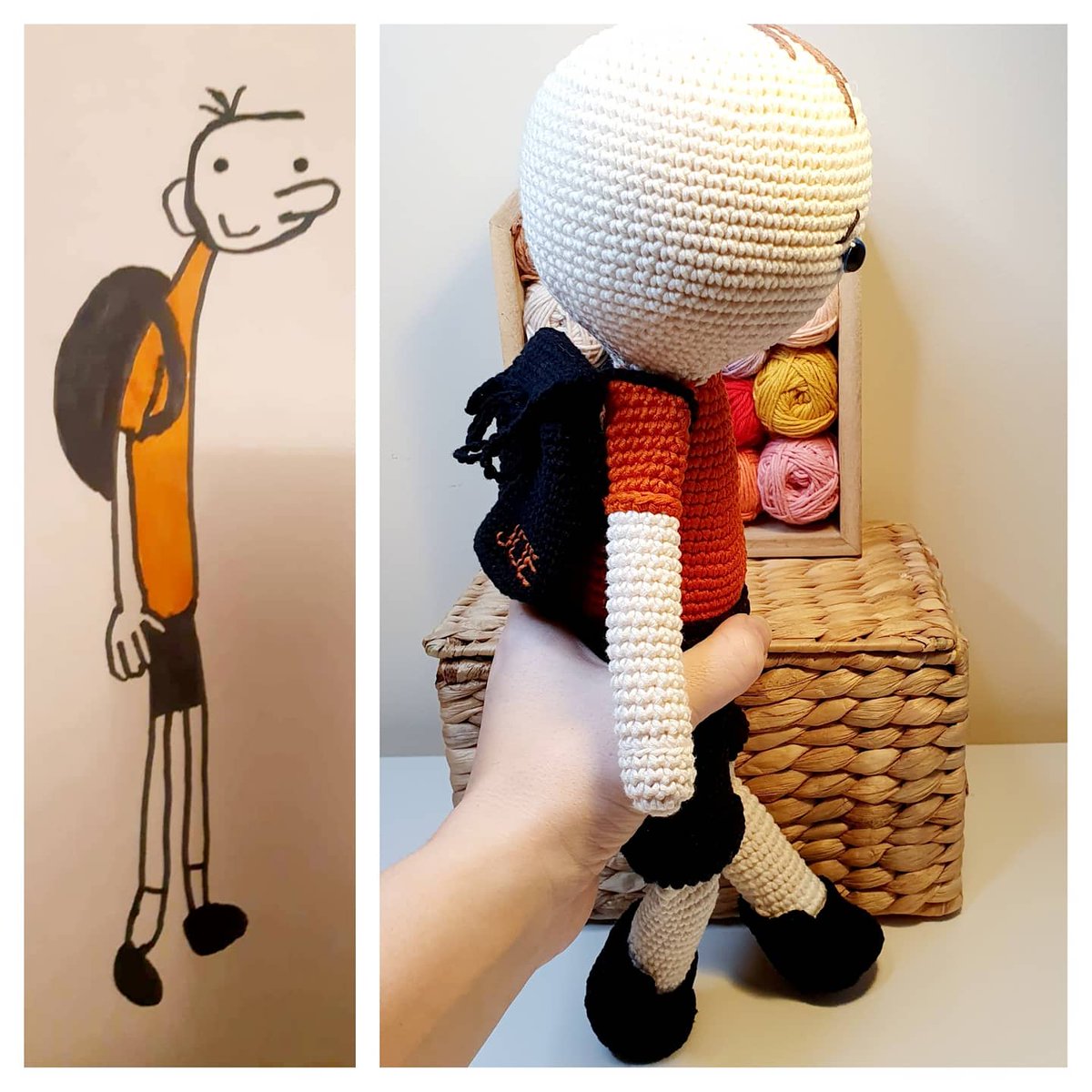 This time I were asked to make a special custom order. One boy drew his idea and I made his friend. It was a pleasure to work with him. His inputs for some details were so helpfull and his patience much appreciated. Thank you Joe for making me better💪. #LouthChat #handmadegifts