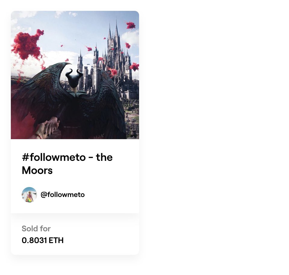 I tried to bid on this cool piece #followmeto by <a href="/MuradOsmann/">Murad Osmann</a> !! Congrats on this first #nft sale Murad🎉