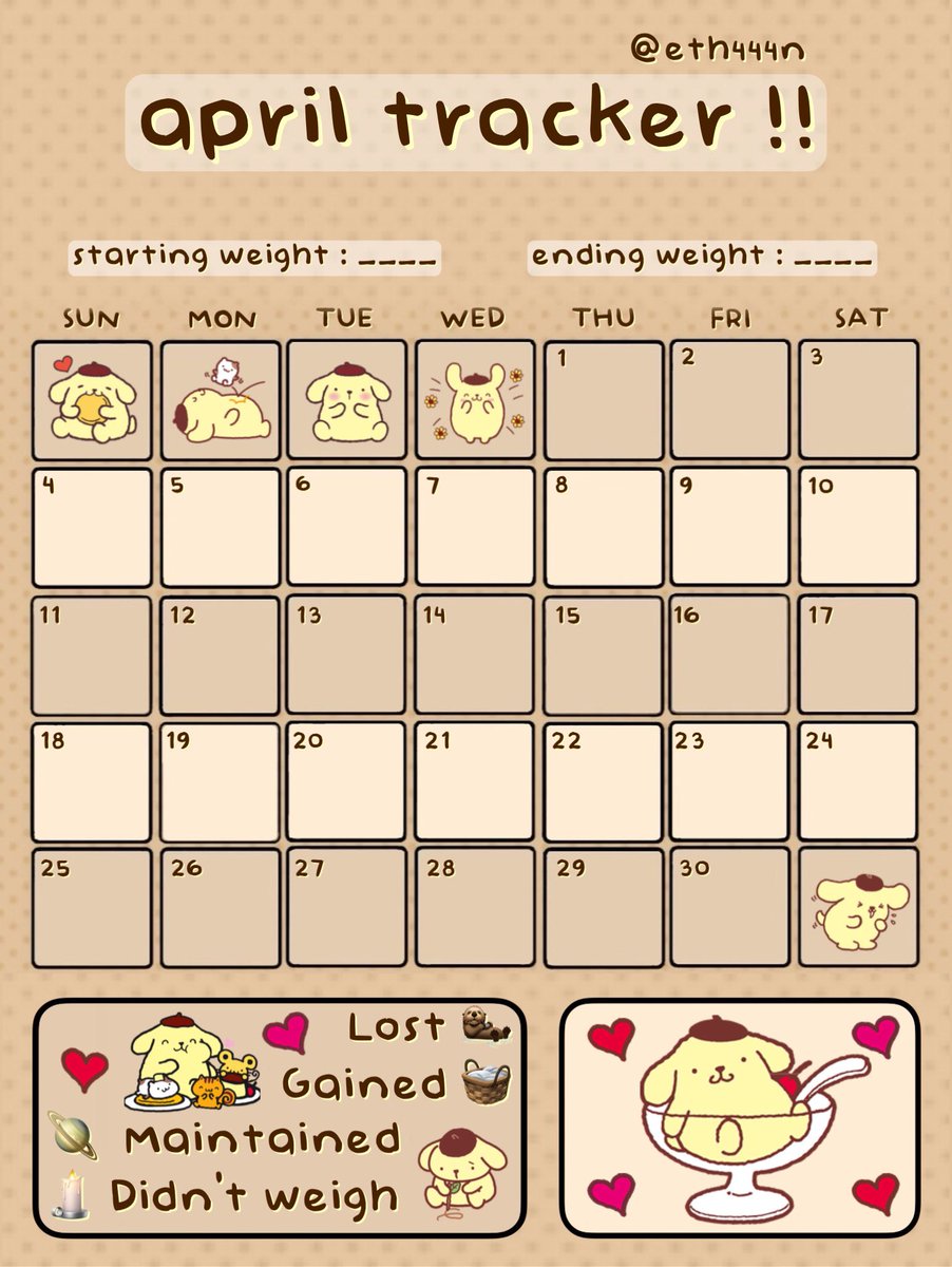 eth444n's tweet photo. edtwt april calorie & weight tracker !!
hi monkeys here’s the new pompompurin drop🦶😟🦶rts appreciated~
{#calorietracker #weighttracker #edtwt #proana #proanatwt (not pro, just 4 reach <3) #thinspo #meanspo #sweetspo} https://t.co/qdBb87yZKq