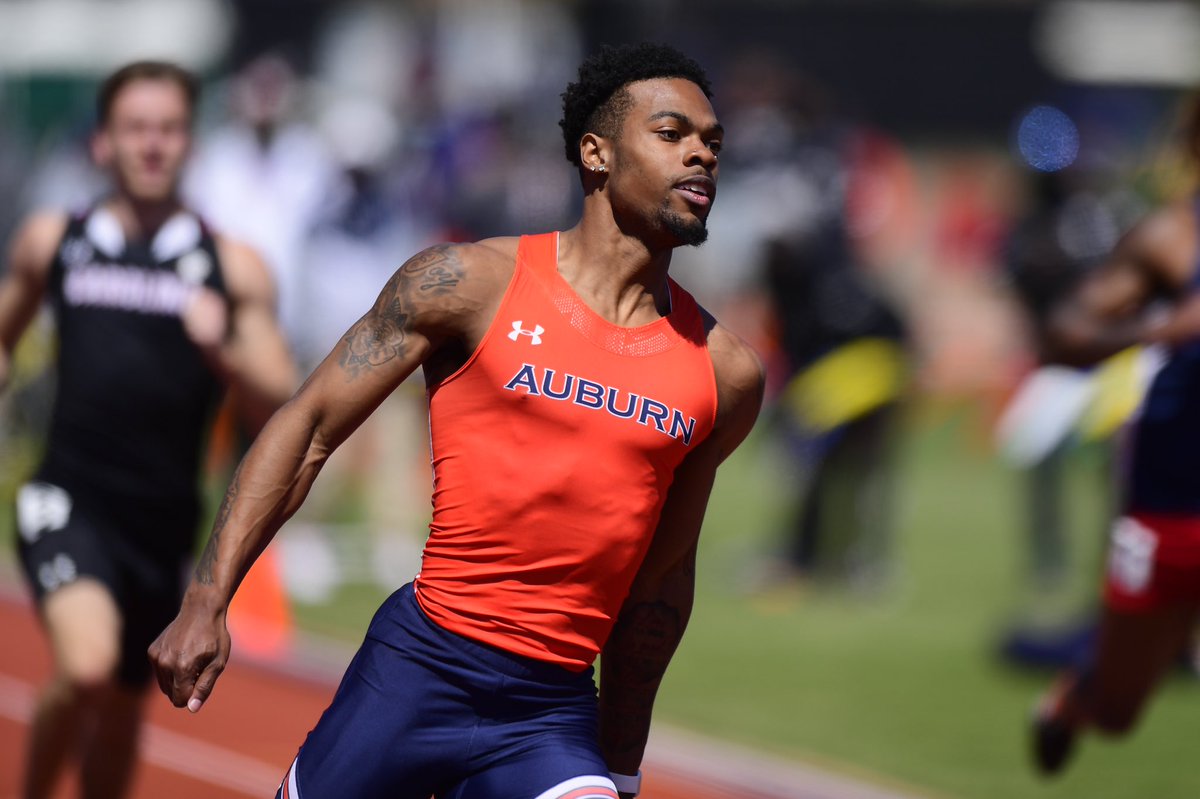 AuburnTFXC's tweet photo. In his first outdoor race at AU, the 10.15 for @Dante_Brown1 makes him the No. 10 performer in school history! 💪💪

#WarEagle https://t.co/dR9Q9ctl9T