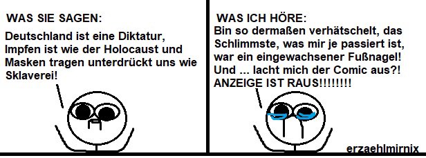 Es gab wieder querschwurbelnde Arschlöcher, die sich Judensterne angeheftet haben ...