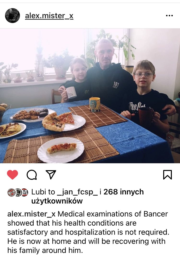 SilesianP's tweet photo. Good news from Belarus. Get well soon Bancer! 💪🏼 #Bancer 

Source: https://t.co/kjXX1zeQTF https://t.co/tOF1MN8wfk