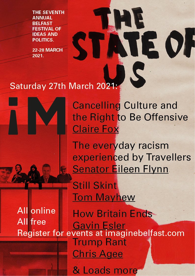 paulmulgrew's tweet photo. The @ImagineBelfast Festival kicks off on Monday for one week. Here's some of the highlights for Saturday March 27th.

Tonnes of free events all week - Book tickets at https://t.co/xQmKlU3uaU https://t.co/bFNVkKkKpO