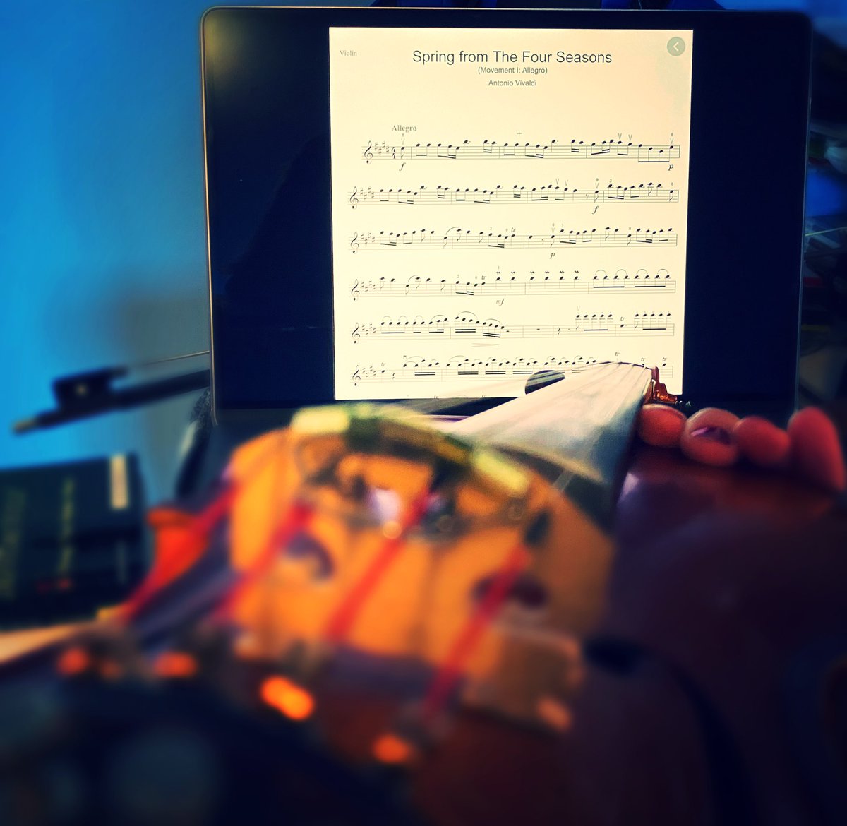 Music therapy this first day of spring. #SpringBreakGoals #Vivaldi #SelfCare #FiddleAround