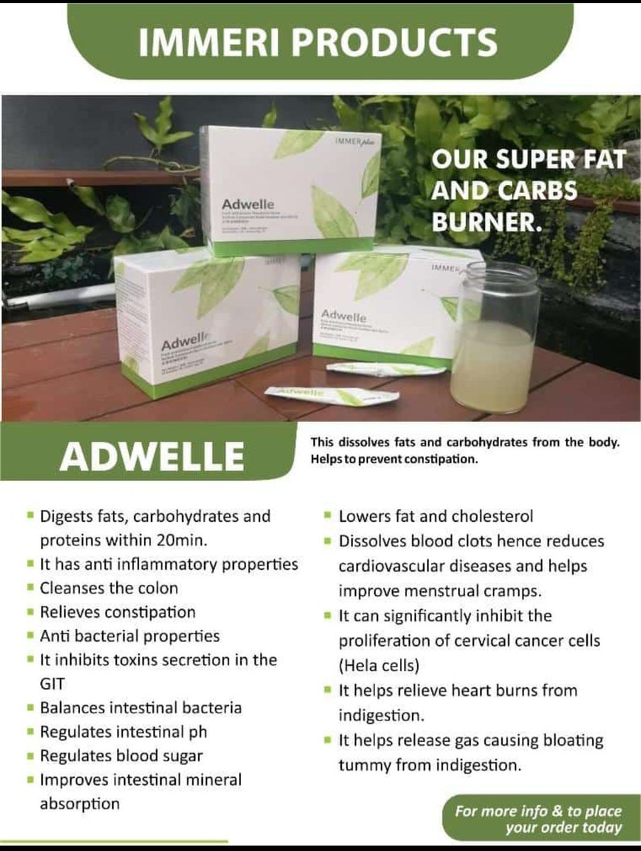 ImmeriCare's tweet photo. @Arabinrinmi @RelationshipsNG Hi Hope Giver @Arabinrinmi

Do you know #Adwelle by @Immericare helps with achieving or maintaining flat tummy?

#Adwelle achieves this with active ingridients which are 4 plant based enzymes that accelerate digestion of foods, especially carbohydrates.

https://t.co/tkDFVSidlH https://t.co/dxrfLqG5y3