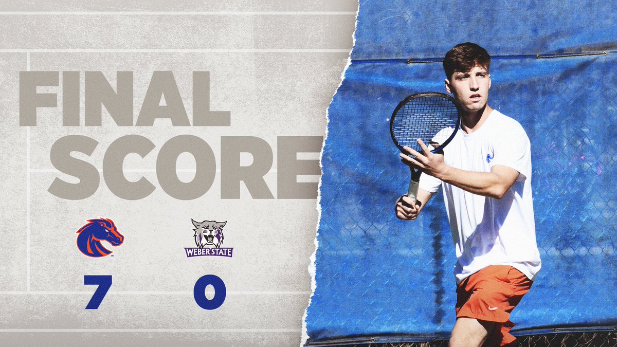 Boise State men's tennis extends win streak to 9⃣ with dominant 7⃣-0⃣ win over Weber State on Saturday. 

GO BRONCOS! #whatsNext <a href="/BroncoSports/">Boise State Broncos</a>