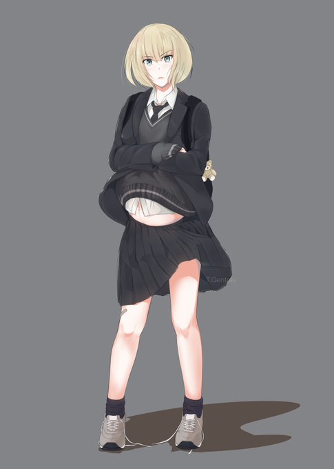 以前描いたものがかなり需要があるみたいなのでボテ腹と制服の組み合わせ。#妊婦 #制服 #ボテ腹 