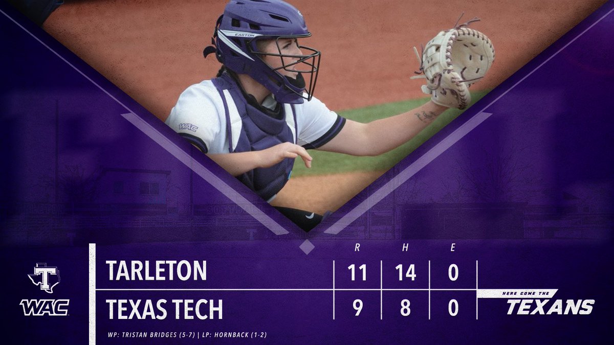 Tarleton comes back from a 5-1 deficit to defeat Big XII foe Texas Tech in extra innings! 😈