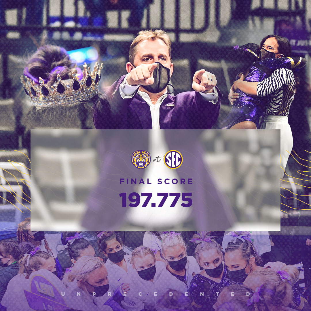 The Fighting Tigers finish second at the 2021 <a href="/SEC/">Southeastern Conference</a> Championships with a 197.775!