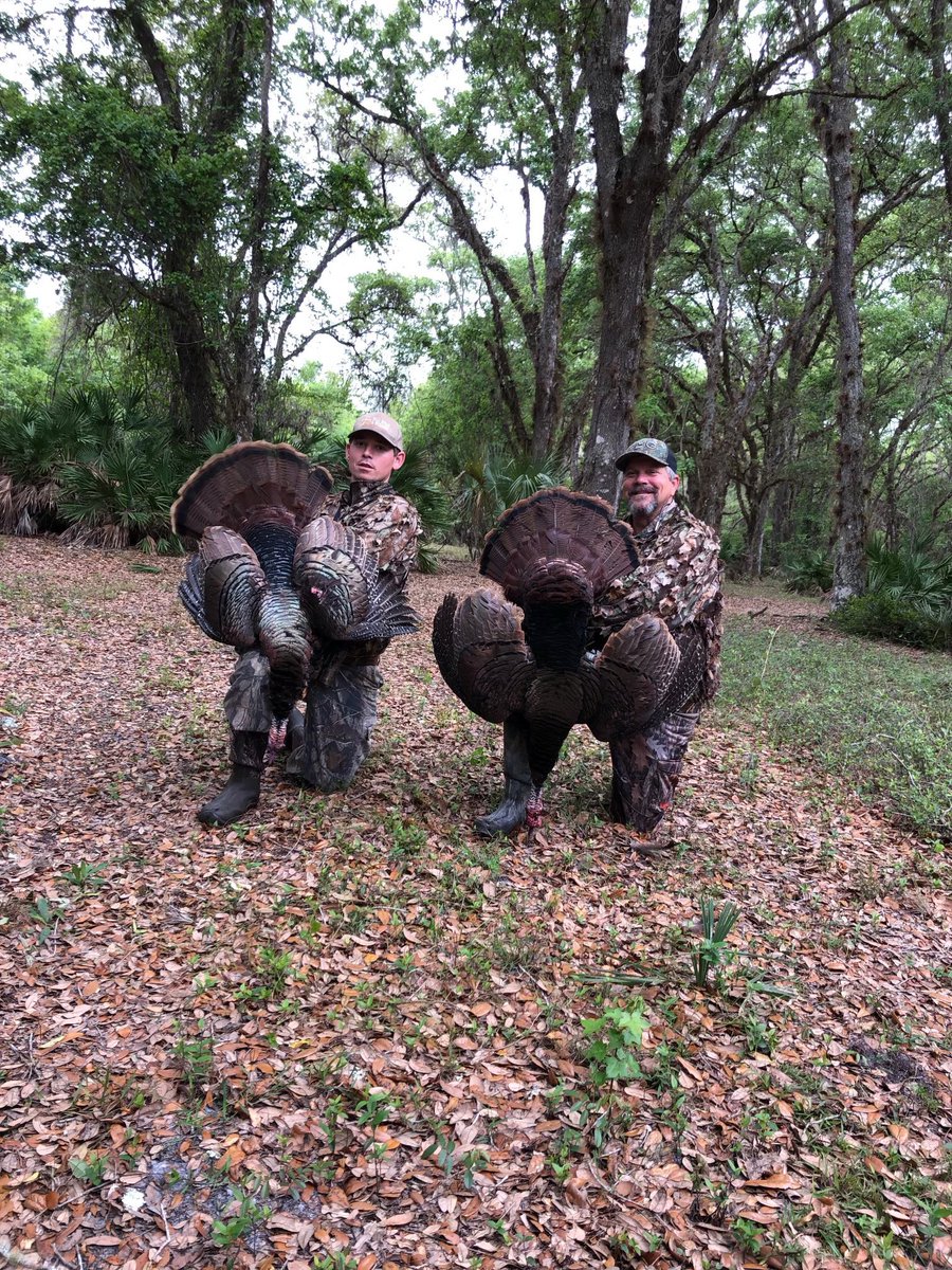 TheVacationDR's tweet photo. Beautiful opening day of spring turkey season down at #TaylorCreek. When the final bell rang at 4pm we had 8 mature #OsceolaGobblers in the book. I promised my @NoLayingUp boys @TronCarterNLU @BigRandyNLU on the #TrapDrawPodcast a big opening day! #BOOM https://t.co/qAbvR5bmgc